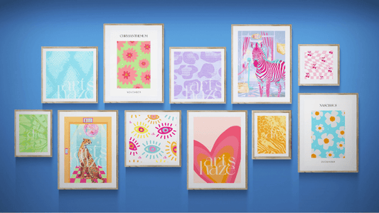 How to Style a Gallery Wall with Different Art Sizes | Aesthetic Wall Art Guide - ArtsHaze