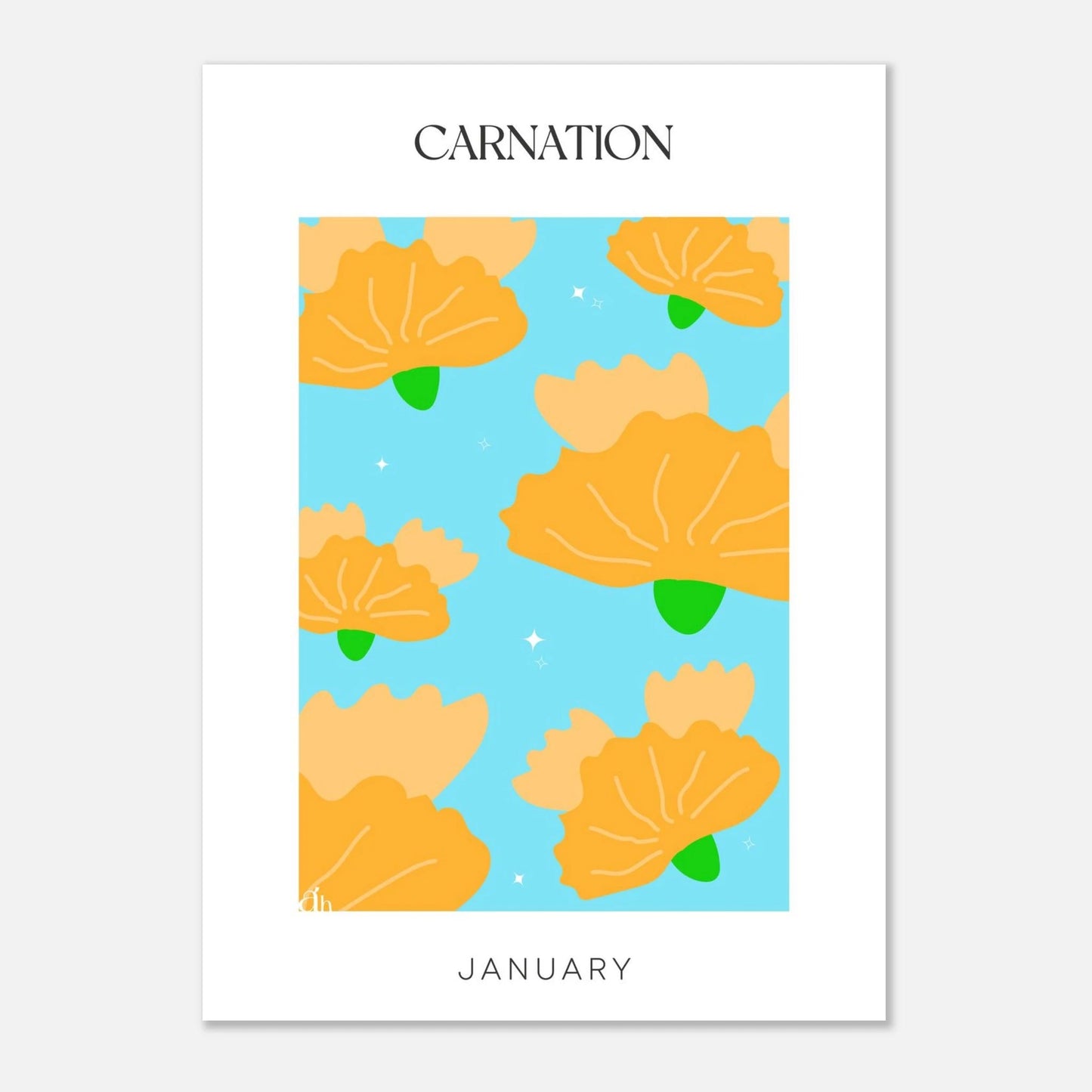Birth Flowers - January - ArtsHaze
