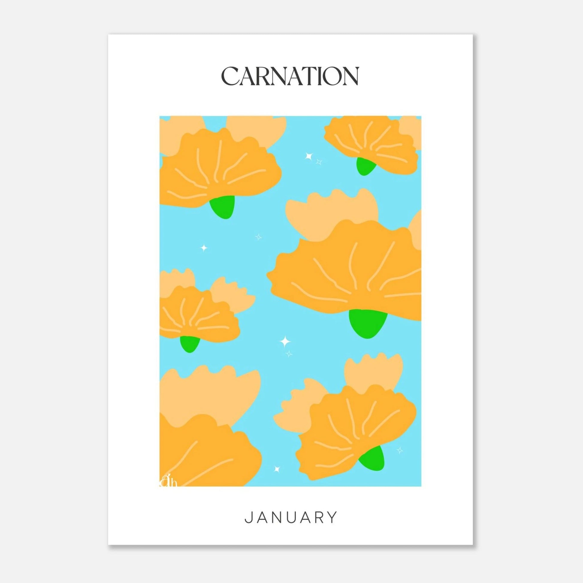 Birth Flowers - January - ArtsHaze