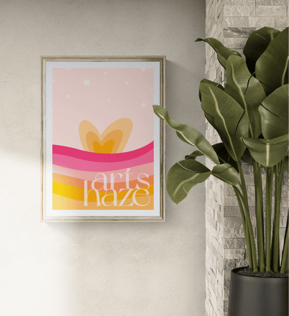Sunset Love - Blush Horizon - ArtsHaze