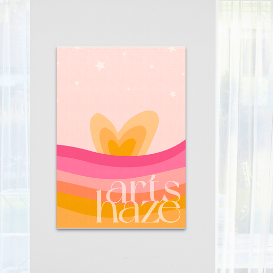 Sunset Love - Blush Horizon - ArtsHaze