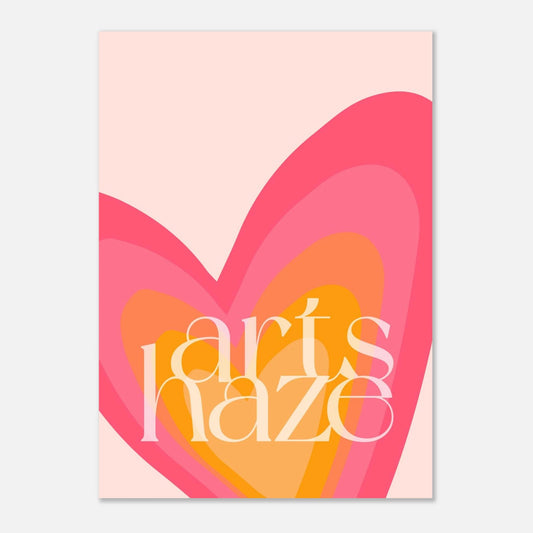 Sunset Love - Flaming Heart - ArtsHaze